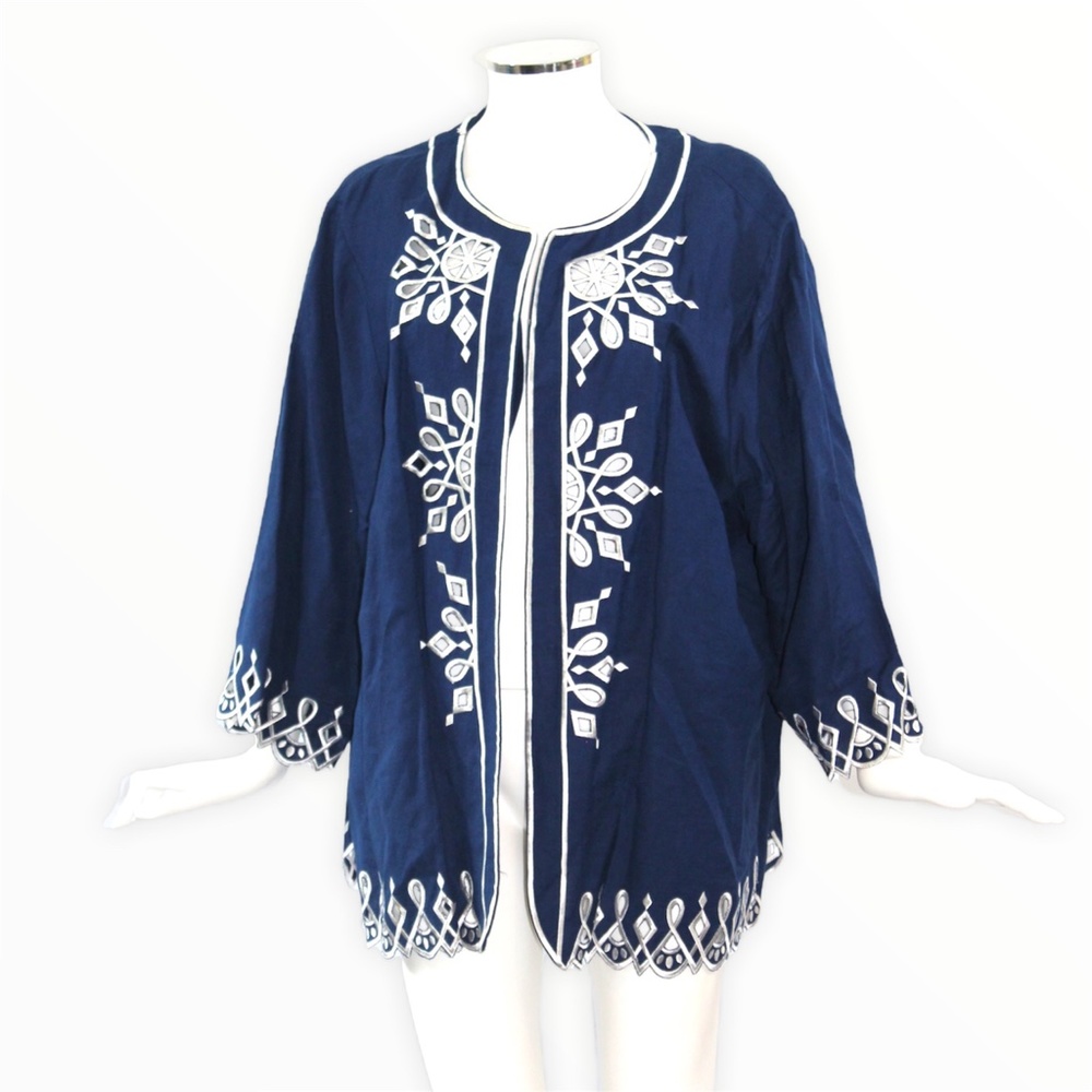 🌟VINTAGE🌟 1980s Bob Mackie Wearable Art Cut-out Tunic / Overshirt